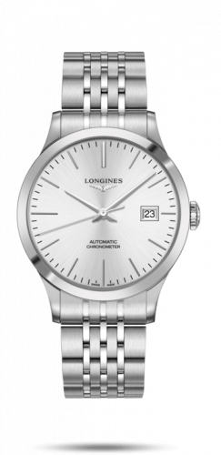 Longines Record 40mm Stainless Steel / Silver / Bracelet L2.821.4.72.6