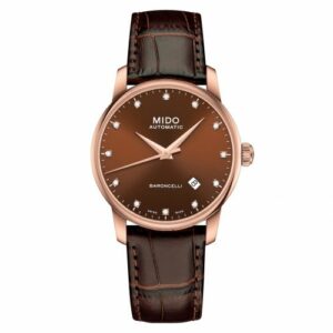 Mido Baroncelli Tradition Rose Gold / Brown M8600.3.64.8