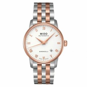 Mido Baroncelli Tradition Stainless Steel - Rose Gold / White / Bracelet M8600.9.N6.1