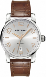 Montblanc TimeWalker Date Automatic 4810 39 Silver / Red Gold Numerals 105813