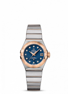 Omega Constellation Co-Axial 27 Brushed Stainless Steel / Red Gold / Blue Supernova 123.20.27.20.53.001