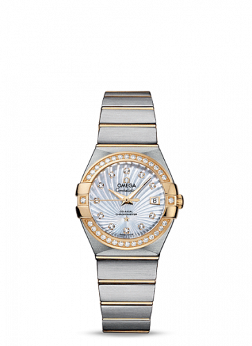 Omega Constellation Co-Axial 27 Brushed Stainless Steel / Yellow Gold / Diamond / MOP Supernova 123.25.27.20.55.002