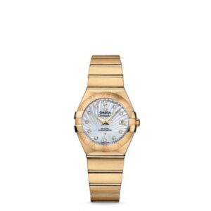 Omega Constellation Co-Axial 27 Brushed Yellow Gold / MOP Supernova 123.50.27.20.55.002