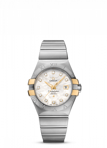 Omega Constellation Co-Axial 31 Stainless Steel / Yellow Gold Claws / MOP 123.20.31.20.55.004