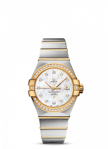 Omega Constellation Co-Axial 31 Stainless Steel / Yellow Gold / Diamond / MOP 123.25.31.20.55.003