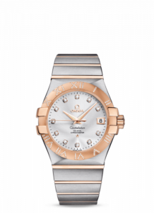 Omega Constellation Co-Axial 35 Stainless Steel / Red Gold / Diamond / Silver 123.25.35.20.52.003
