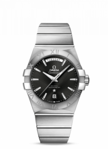 Omega Constellation Co-Axial 38 Day-Date Stainless Steel / Black 123.10.38.22.01.001