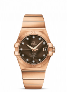 Omega Constellation Co-Axial 38 Red Gold / Brown 123.50.38.21.63.001