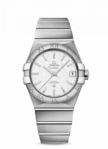 Omega Constellation Co-Axial 38 Stainless Steel / Silver Slik 123.10.38.21.02.004