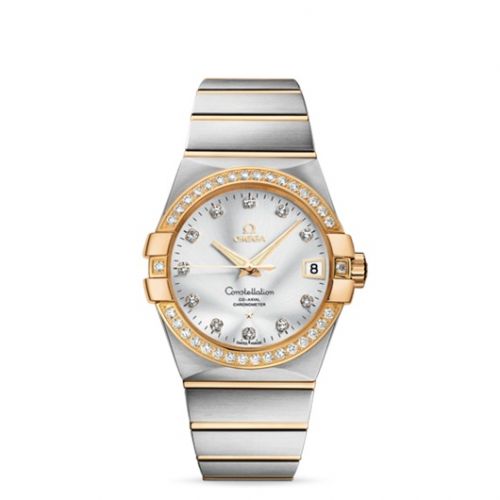 Omega Constellation Co-Axial 38 Stainless Steel / Yellow Gold / Diamond / Silver 123.25.38.21.52.002