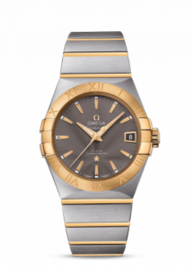 Omega Constellation Co-Axial 38 Stainless Steel / Yellow Gold / Grey 123.20.38.21.06.001