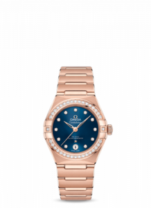 Omega Constellation Manhattan 29 Co-Axial Master Chronometer Sedna Gold / Blue / Diamond 131.55.29.20.53.001