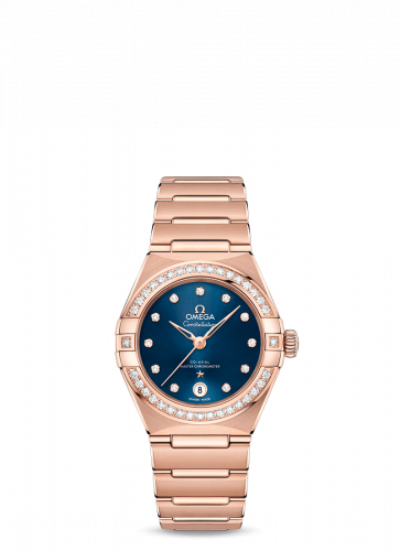 Omega Constellation Manhattan 29 Co-Axial Master Chronometer Sedna Gold / Blue / Diamond 131.55.29.20.53.001