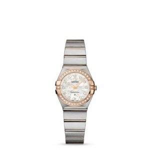 Omega Constellation Quartz 24 Brushed Stainless Steel / Red Gold / Diamond / MOP Omega 123.25.24.60.55.009
