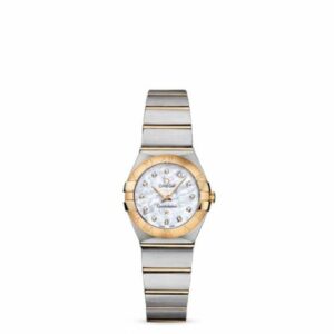 Omega Constellation Quartz 24 Brushed Stainless Steel / Yellow Gold / MOP 123.20.24.60.55.002
