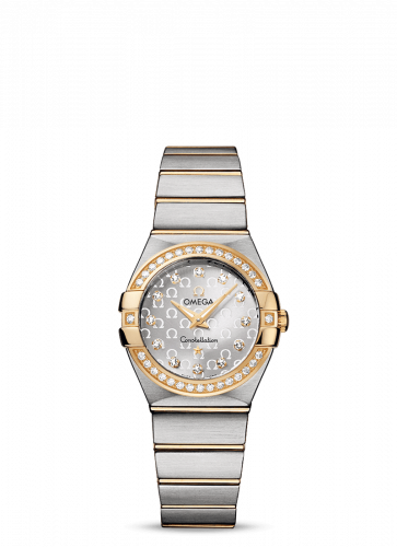 Omega Constellation Quartz 27 Brushed Stainless Steel / Yellow Gold / Diamond / Silver Omega 123.25.27.60.52.002