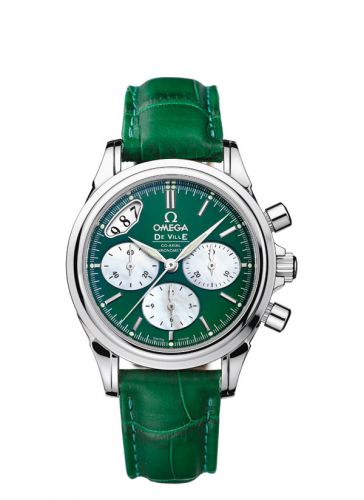 Omega De Ville Co-Axial 35 Chronograph Stainless Steel / Green 4878.90.39