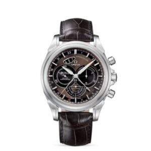 Omega De Ville Co-Axial 44 Chronoscope GMT Stainless Steel / Brown 422.13.44.52.13.001
