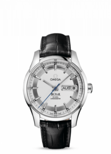 Omega De Ville Hour Vision Co-Axial Annual Calendar Stainless Steel / Silver / Alligator 431.33.41.22.02.001
