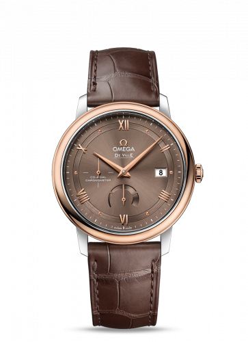 Omega De Ville Prestige Co-Axial 39.5 Power Reserve Stainless Steel / Red Gold / Vintage Brown 424.23.40.21.13.001