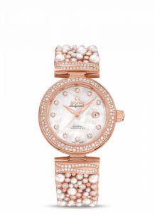 Omega LadyMatic Co-Axial 34 Sedna Gold / Pearls and Diamonds 425.65.34.20.55.008