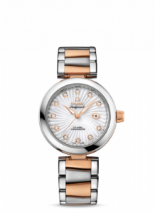 Omega LadyMatic Co-Axial 34 Stainless Steel / Red Gold / MOP / Bracelet 425.20.34.20.55.001