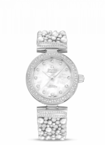 Omega LadyMatic Co-Axial 34 White Gold / Pearls and Diamonds 425.65.34.20.55.013
