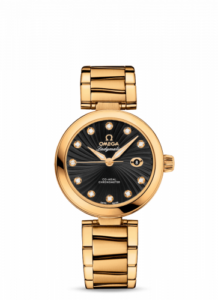 Omega LadyMatic Co-Axial 34 Yellow Gold / Black / Bracelet 425.60.34.20.51.002