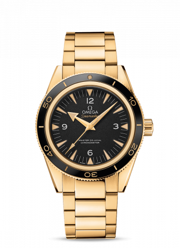 Omega Seamaster 300 Master Co-Axial Yellow Gold / Black / Bracelet 233.60.41.21.01.002