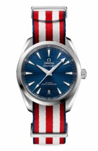 Omega Seamaster Aqua Terra 150M Master Chronometer 38 Stainless Steel / Blue / NATO / US Olympic 220.12.38.20.03.002