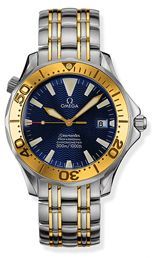 Omega Seamaster Diver 300M Automatic 36.25 Stainless Steel / Yellow Gold / Blue / Bracelet 2453.80.00