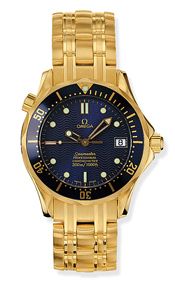 Omega Seamaster Diver 300M Automatic 36.25 Yellow Gold / Blue / Bracelet 2153.80.00