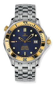Omega Seamaster Diver 300M Automatic 41 Stainless Steel / Yellow Gold / Blue / Bracelet 2432.80.00