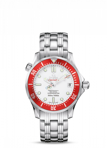 Omega Seamaster Diver 300M Co-Axial 36.25 Stainless Steel / White / Bracelet / Vancouver Olympics 212.30.36.20.04.001