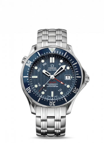 Omega Seamaster Diver 300M Co-Axial 41 GMT Stainless Steel / Blue / Bracelet 2535.80.00