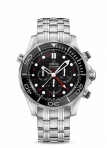 Omega Seamaster Diver 300M Co-Axial 44 GMT Chronograph Stainless Steel / Black / Bracelet 212.30.44.52.01.001