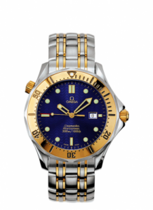 Omega Seamaster Diver 300M Quartz 41 Stainless Steel / Yellow Gold / Blue / Bracelet 2342.80.00
