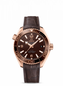 Omega Seamaster Planet Ocean 600M Co-Axial 39.5 Master Chronometer Sedna Gold / Chocolate / Alligator 215.63.40.20.13.001