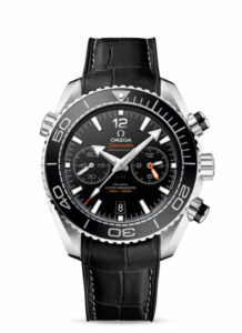 Omega Seamaster Planet Ocean 600M Co-Axial 45.5 Master Chronometer Chronograph Stainless Steel / Black / Alligator 215.33.46.51.01.001