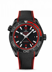 Omega Seamaster Planet Ocean 600M Co-Axial 45.5 Master Chronometer GMT Deep Black Red 215.92.46.22.01.003