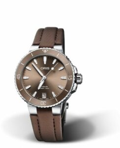 Oris Aquis Date 36.5 Stainless Steel / Brown / Textile 01 733 7731 4156-07 3 18 01FC