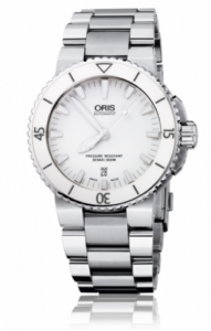 Oris Aquis Date 43 Stainless Steel / White / Bracelet 01 733 7653 4156-07 8 26 01PEB