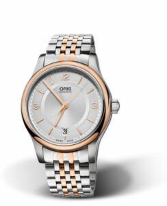 Oris Classic Date 37 Stainless Steel - Rose Gold / Silver / Bracelet 01 733 7578 4331-07 8 18 63