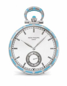 Patek Philippe Pocket Watch Lepine White Gold / Portrait of an Indian 995/107G