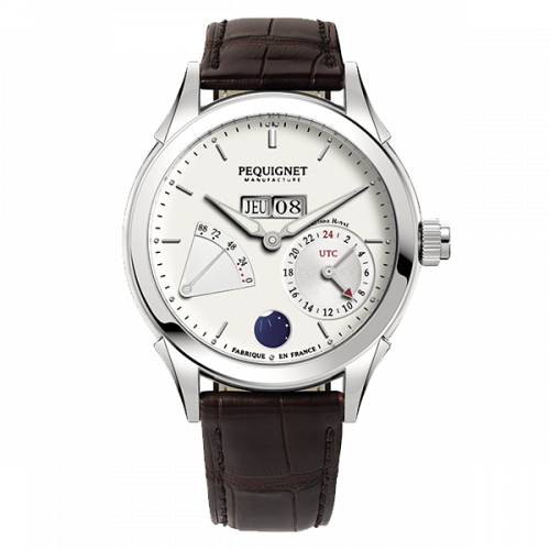 Pequignet Rue Royale GMT Stainless Steel / Silver 9010933CG