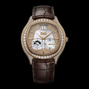 Piaget Emperador Coussin Dual Time Zone Pink Gold Diamond G0A32020