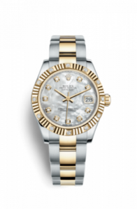 Rolex Datejust 31 Rolesor Yellow Fluted Diamond / Oyster / MOP 178313-0032