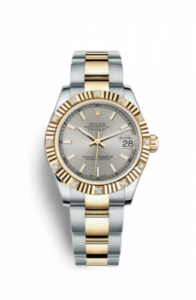 Rolex Datejust 31 Rolesor Yellow Fluted Diamond / Oyster / Silver 178313-0038