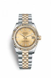 Rolex Datejust 31 Rolesor Yellow Fluted / Jubilee / Champagne 178273-0001