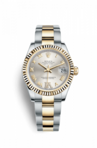 Rolex Datejust 31 Rolesor Yellow Fluted / Oyster / Silver Roman 178273-0094